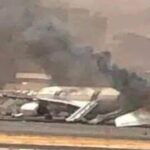 Saudia Aircraft Caught Fire