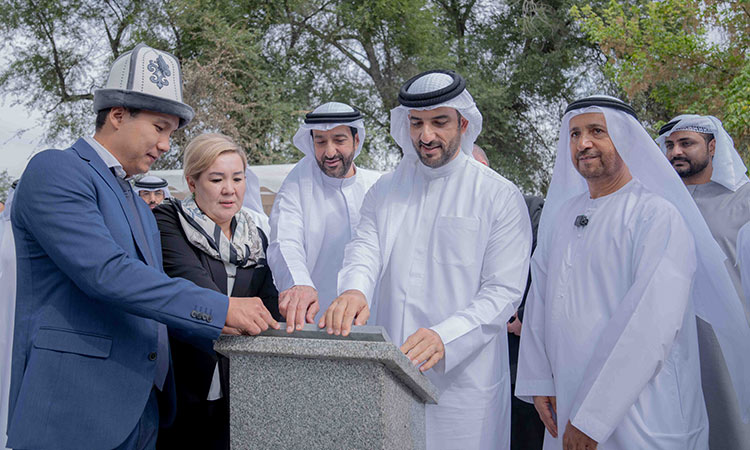 Sultan Bin Ahmed lays Foundation stone for two Kyrgyz Projects