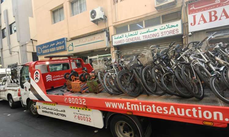 In the Naif neighbourhood of Dubai, police seize 3,779 e-scooters and bicycles for safety infractions.