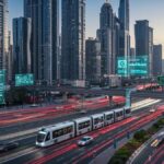 Create,A,High-resolution,,Futuristic,Digital,Illustration,Of,Dubai's,Roads,And