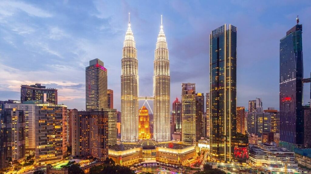 Cityscape,Of,Malaysia,,Background,City,,Skyscrapers,Such,As,The,Twin