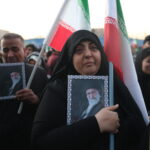Mourners gather at Enqelab square in Tehran following death of Iranian Supreme Leader Ayatollah Ali Khamenei
